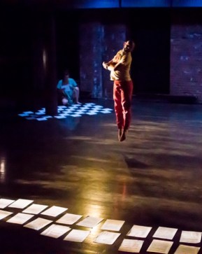 Gonyo performs an athletic solo. Photo by Alex Escalante.