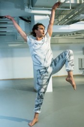 Michael Ingle stretches out in the opening section of